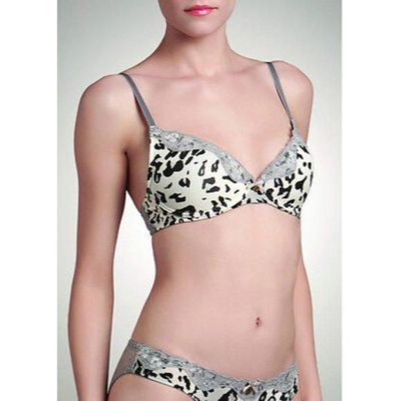 BLUSH LINGERIE 34C Padded WIRELESS Bralette BRA Minx LEOPARD - Picture 1 of 1